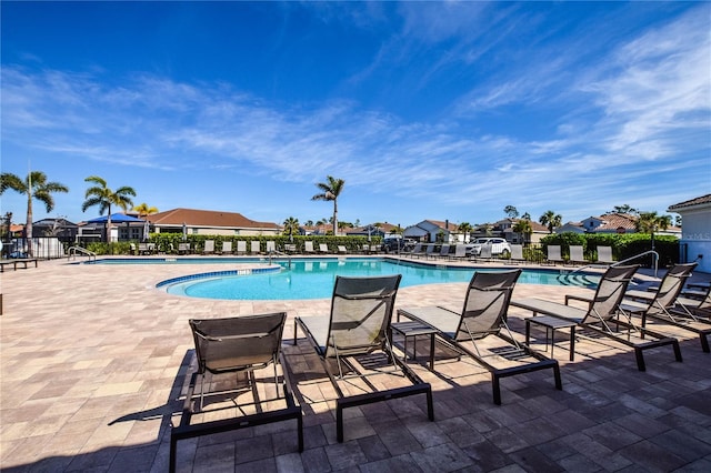 view of pool with a patio area