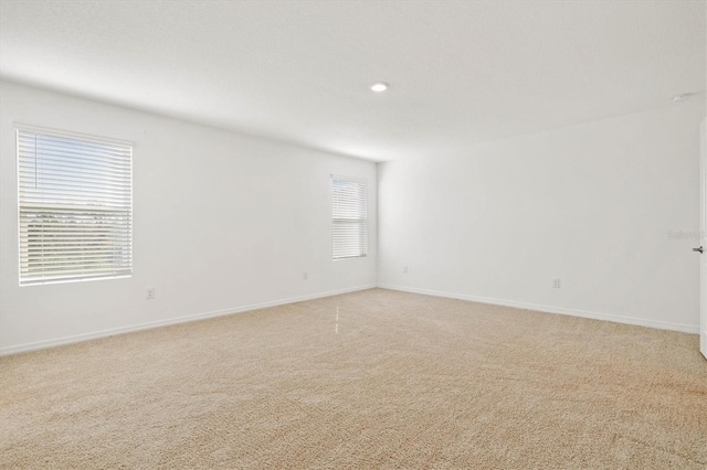 view of carpeted spare room