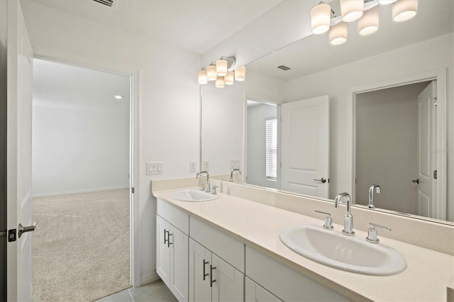 bathroom with vanity