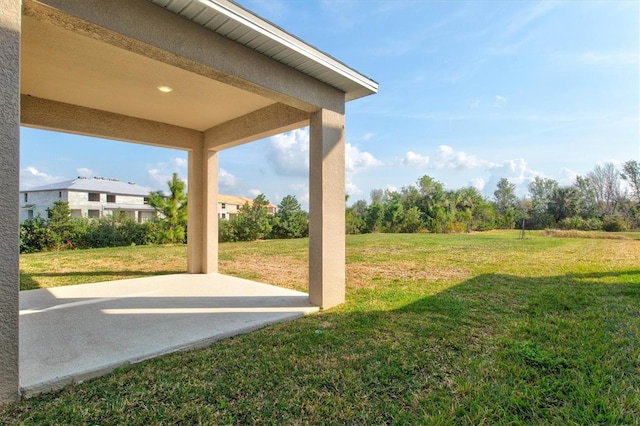 view of yard featuring a patio area