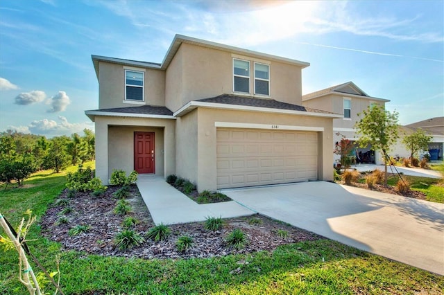 view of front of house featuring a garage