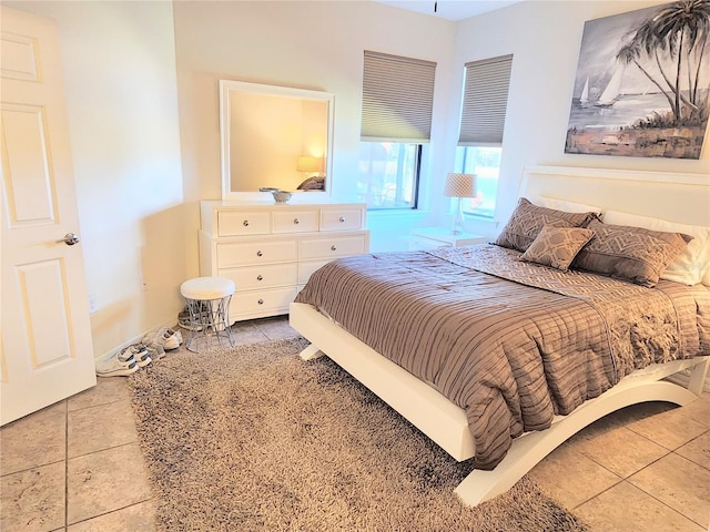 view of tiled bedroom