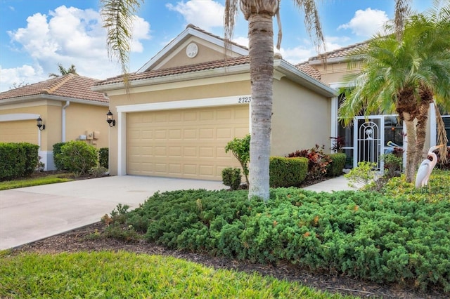 view of home's exterior with a garage