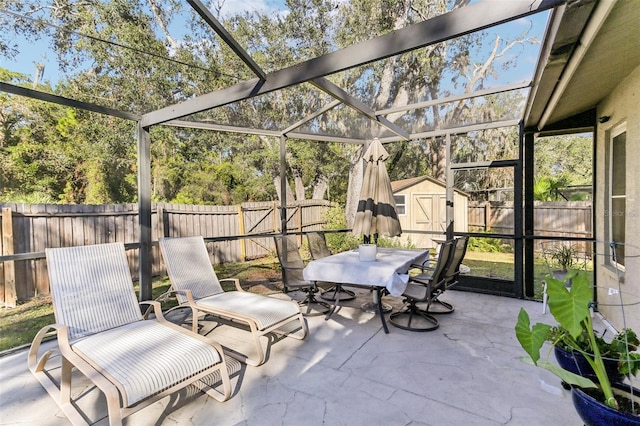 view of sunroom