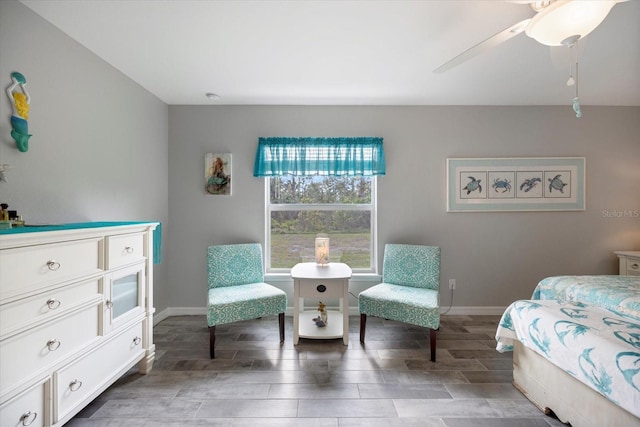 bedroom with ceiling fan