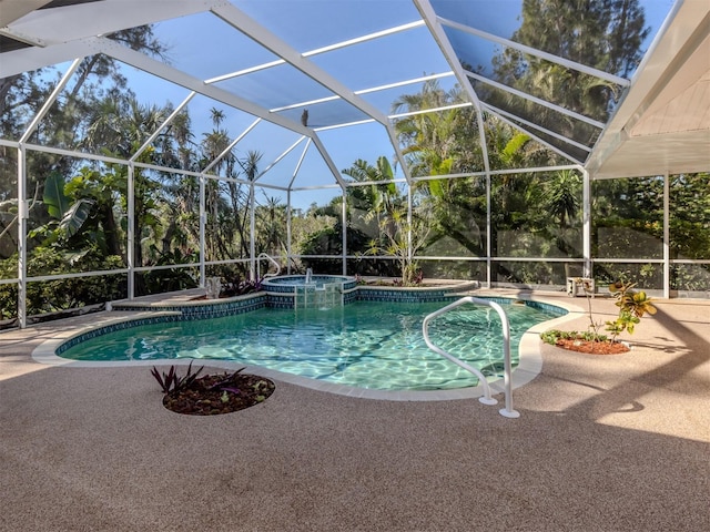 1093 Laurel Woods Dr, Nokomis, FL 34275 - view of swimming pool featuring a patio area and a pool with connected hot tub
