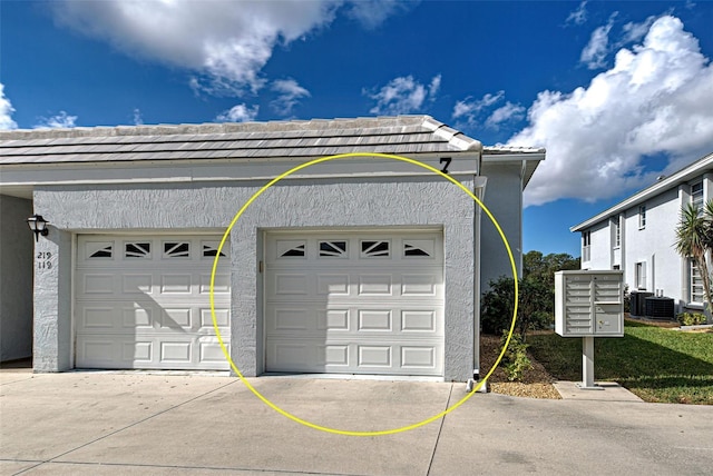 garage with cooling unit