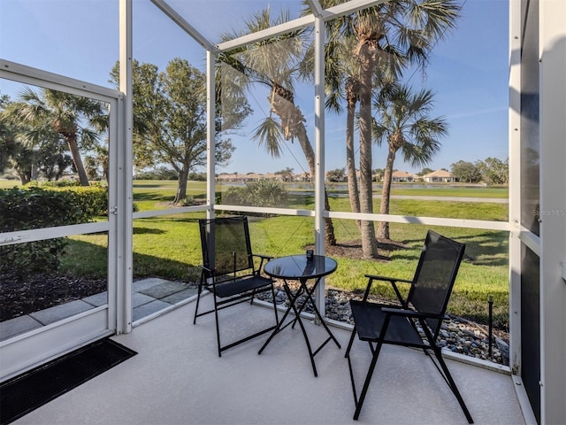 view of sunroom