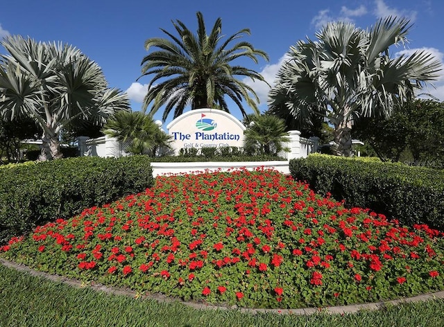 view of community sign