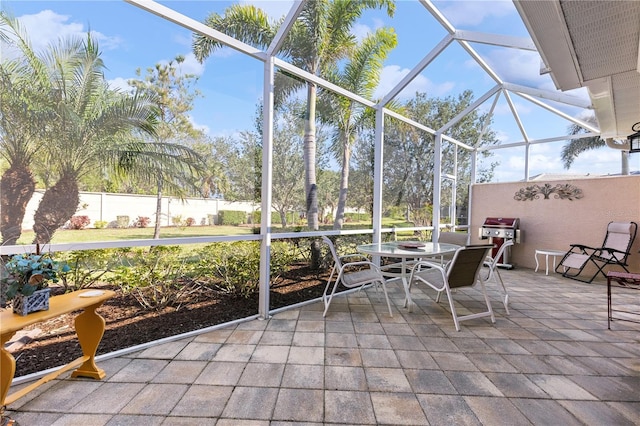 view of sunroom