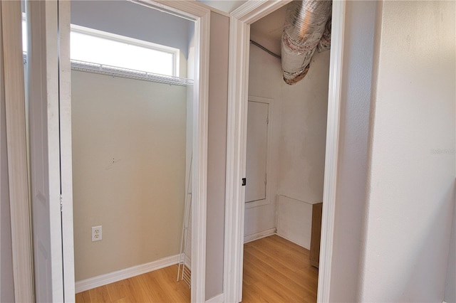 bathroom featuring wood-type flooring