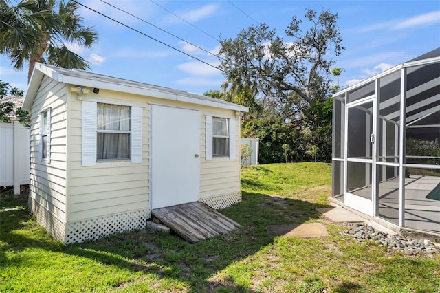 view of outbuilding with an outdoor structure