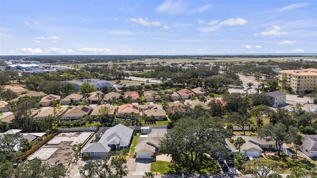 bird's eye view with a residential view