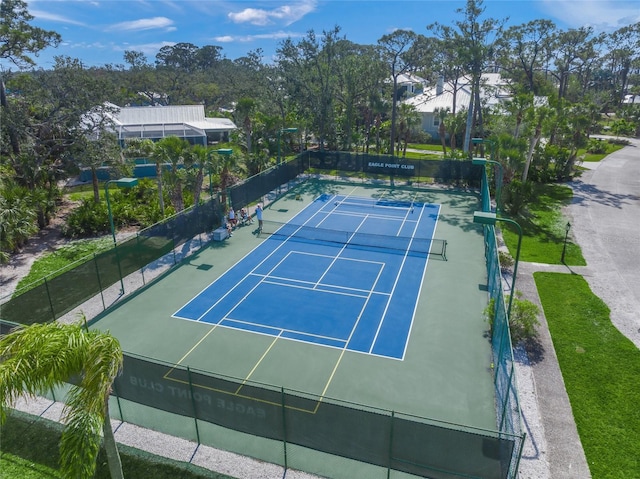 view of tennis court