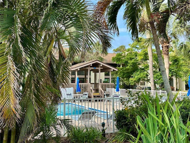 630 Bird Bay Dr E Unit 208, Venice, FL 34285 - community pool with a patio area