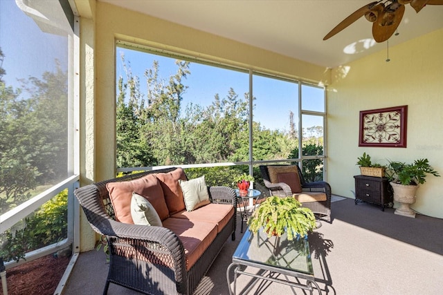 view of sunroom