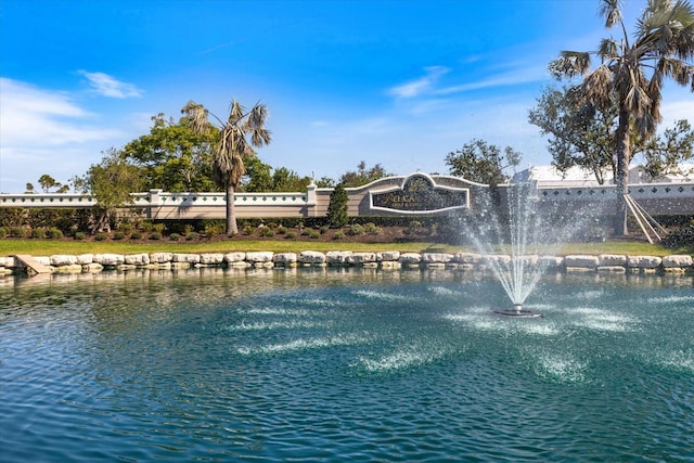 view of water feature