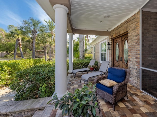 view of patio / terrace featuring covered porch