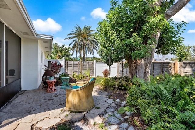 view of patio / terrace featuring a fenced backyard