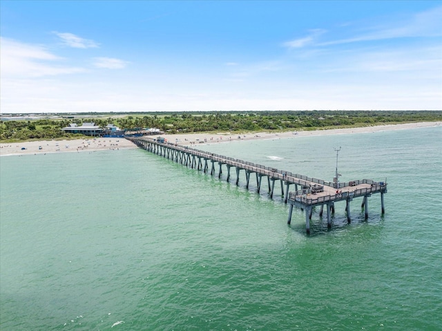 exterior space with a pier