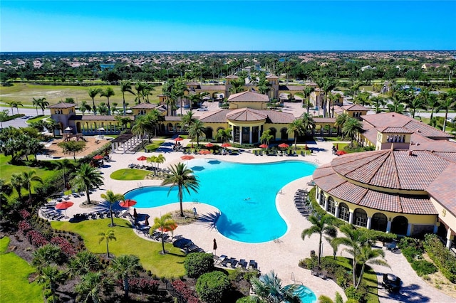 view of pool with a patio area