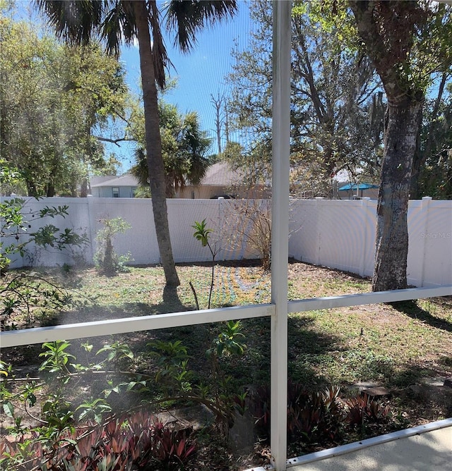 view of yard featuring fence private yard