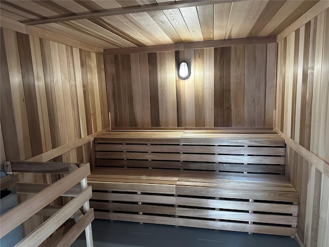 view of sauna