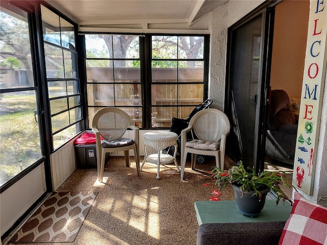 view of sunroom / solarium