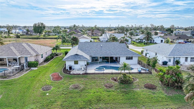 bird's eye view with a residential view