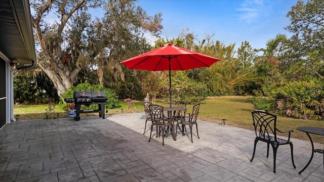 view of patio featuring grilling area