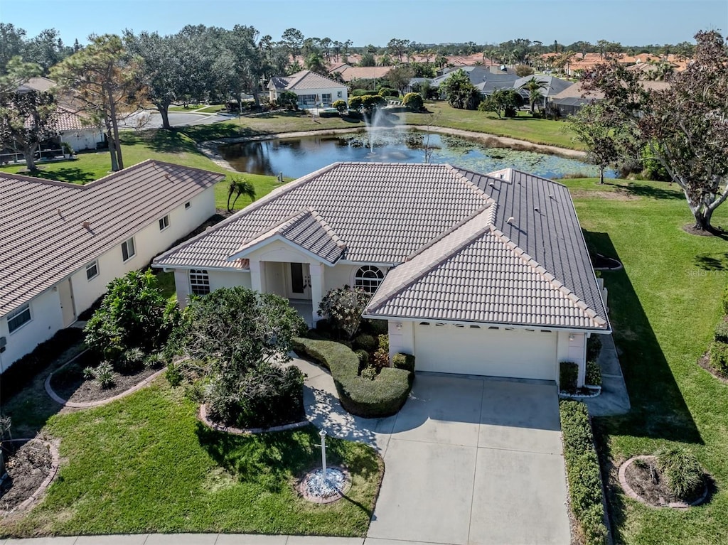 5071 Winter Rose Way, Venice, FL 34293 - aerial view featuring a water view