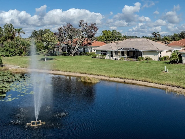 view of water feature