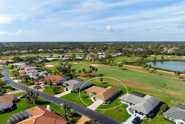 1915 Pebble Beach Ct, Venice, FL 34293 - aerial perspective of suburban area featuring a nearby body of water and a golf course