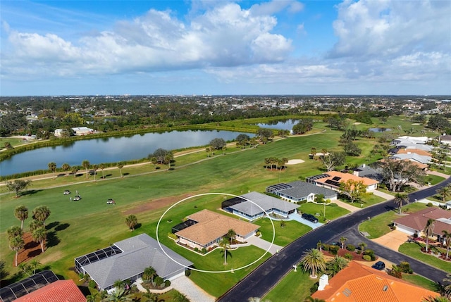 1915 Pebble Beach Ct, Venice, FL 34293 - aerial view of residential area with a nearby body of water and a local golf course