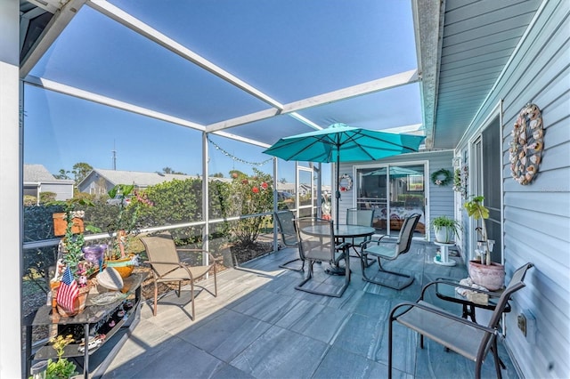 3300 Loveland Blvd Unit 1201, Punta Gorda, FL 33980 - view of patio / terrace featuring glass enclosure