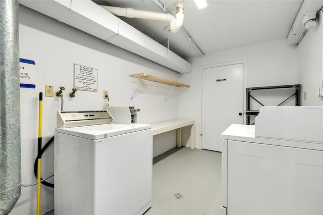 laundry area featuring washer and dryer