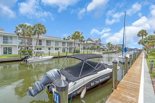 902 Gibbs Rd Unit 181, Venice, FL 34285 - dock featuring a water view and a residential view