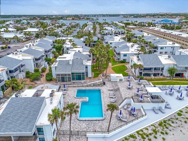 902 Gibbs Rd Unit 181, Venice, FL 34285 - aerial perspective of suburban area featuring a pool