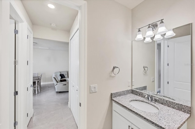 bathroom featuring vanity