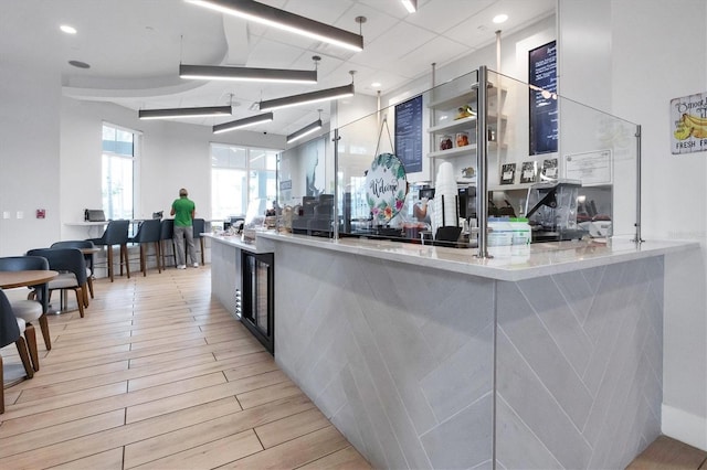 kitchen featuring light hardwood / wood-style flooring