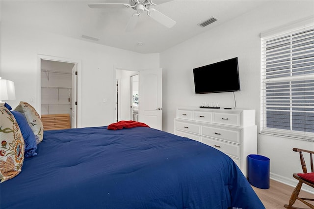 213 Venice Palms Blvd, Venice, FL 34292 - bedroom featuring wood finished floors, baseboards, and ceiling fan
