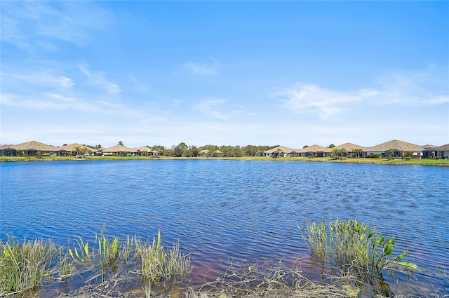 property view of water featuring a residential view