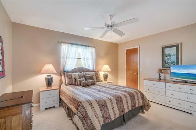 5875 Jackson, Venice, FL 34293 - bedroom featuring light carpet and ceiling fan