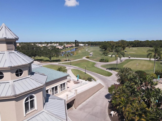 bird's eye view featuring golf course view
