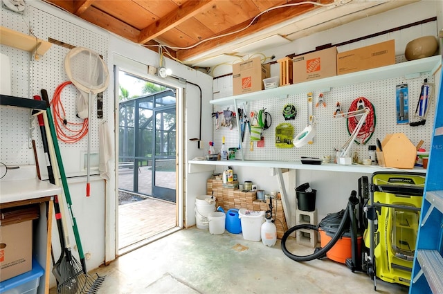 view of storage room