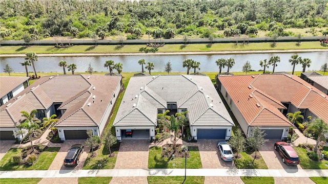 13867 Vadini St, Venice, FL 34293 - drone / aerial view with a water view and a residential view