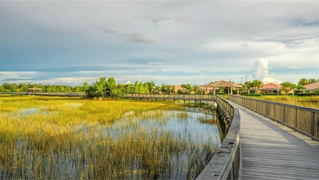 13867 Vadini St, Venice, FL 34293 - view of dock featuring a gazebo
