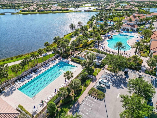 13867 Vadini St, Venice, FL 34293 - birds eye view of property with a water view