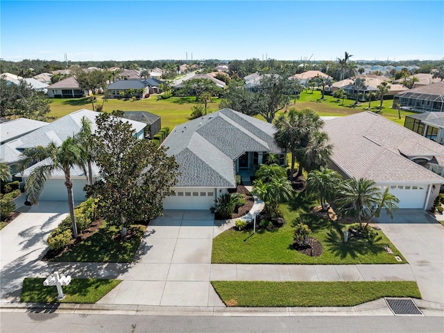 drone / aerial view featuring a residential view