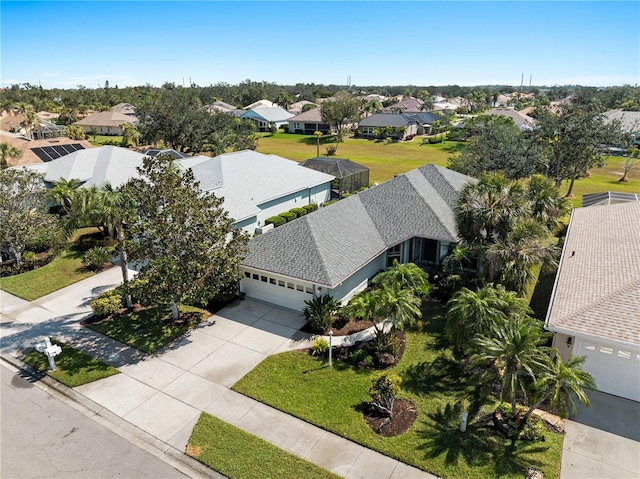 aerial view featuring a residential view